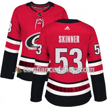 Adidas Maillot de Hockey Carolina Hurricanes Jeff Skinner 53 2017-2018 Rouge Authentic - Femme